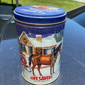 Vintage 1992 lifesaver holiday tin